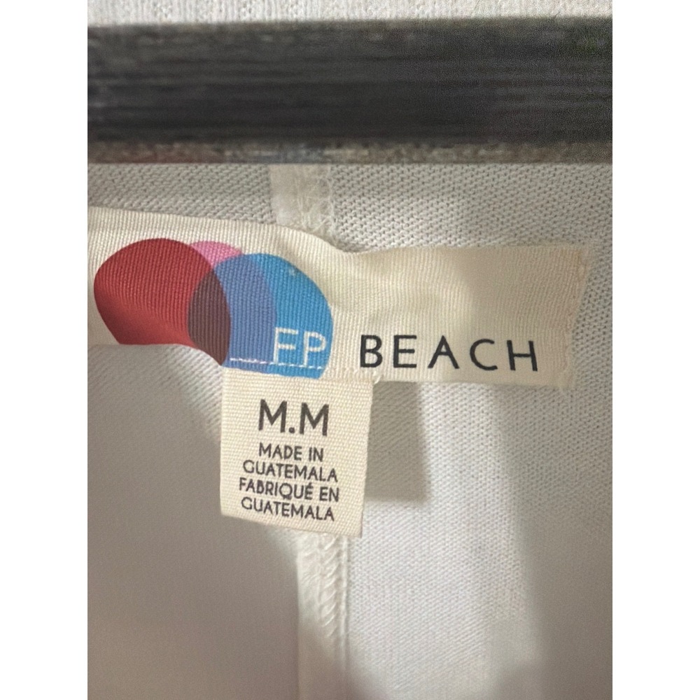 Free People Beach Cream Cozy Balloon Sleeve Crewneck Sweatshirt‎ Fuzzy Soft MED - Picture 4 of 6